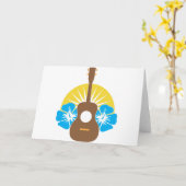 De Hibiscus van de ukelele Kaart (Gele Bloem)