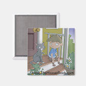 De Hiccup Boek magneet - De Kat (Voorkant / Achterkant)