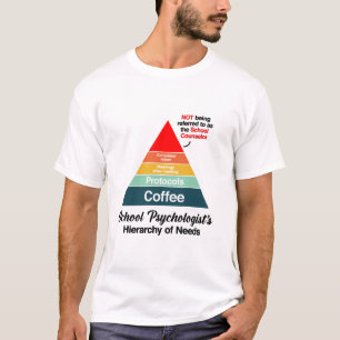 De hiërarchie van behoeften van de schoolpsyche t-shirt