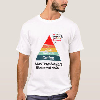 De hiërarchie van behoeften van de schoolpsyche t-shirt