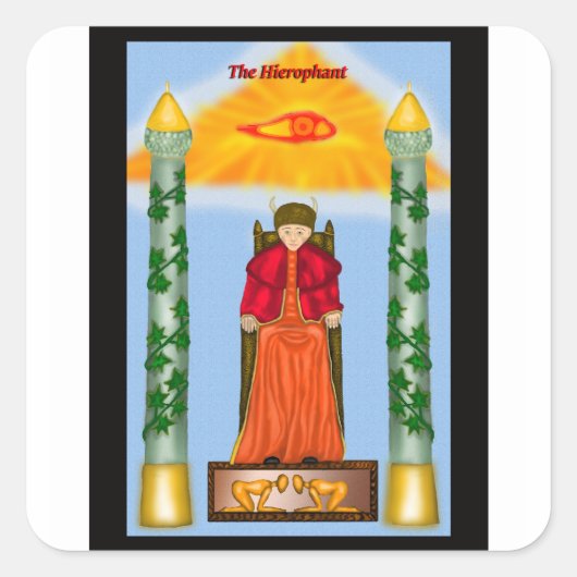 De Hiërofant - Sticker (Voorkant)
