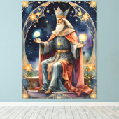De hiërofant tarot magie schilderij canvas afdruk (Insitu (Houten vloer))