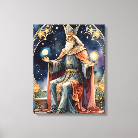 De hiërofant tarot magie schilderij canvas afdruk (Voorkant)