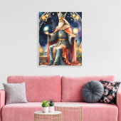 De hiërofant tarot magie schilderij canvas afdruk (Insitu (Woonkamer))