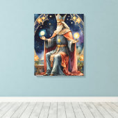 De hiërofant tarot magie schilderij canvas afdruk (Insitu (Houten vloer))