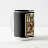 De Hiërofant Tarot Tweekleurige Koffiemok (Voorkant links)