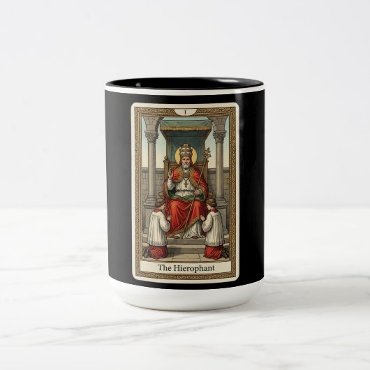 De Hiërofant Tarot Tweekleurige Koffiemok (Center)