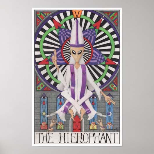 De Hiërofant tarotkaart Poster (Voorkant)
