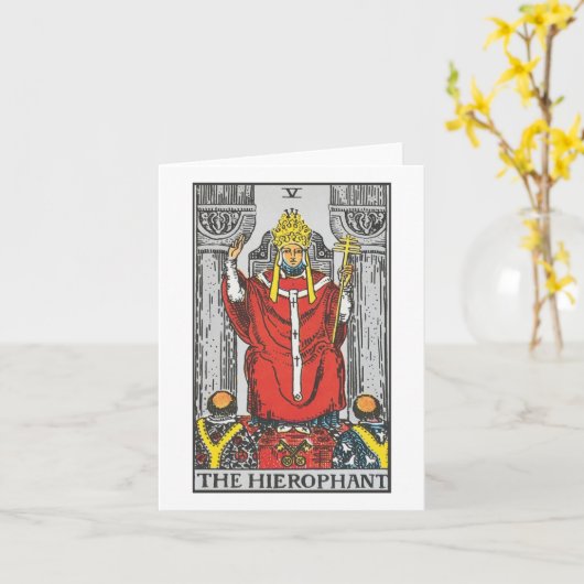 De hiërofant uit de Tarot van Waite Smith Kaart (Gele Bloem)
