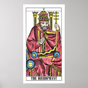 De Hierophant Tarot Kaart Poster