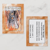 De Hierophant Tarot-kaart Visitekaartje (Voorkant / Achterkant)