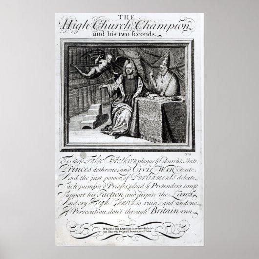 De High Church Champion en zijn twee seconden Poster (Voorkant)