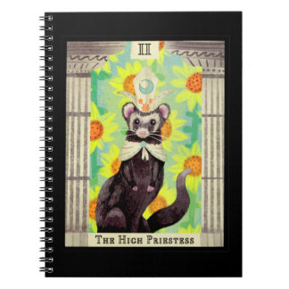 De High Ferret Priestess Tarot-kaart Notitieboek