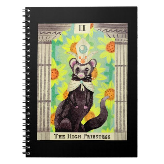 De High Ferret Priestess Tarot-kaart Notitieboek (Voorkant)