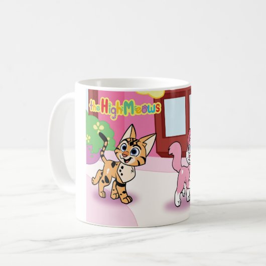 De High Meows_Tiger en Minette mok (Voorkant links)