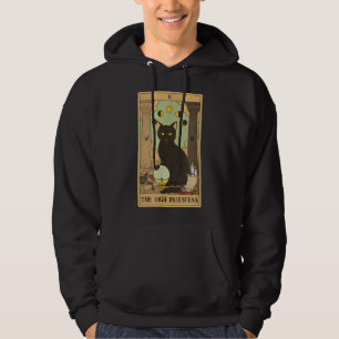 De High Priestess Tarot Card Black Cat Mystical Hoodie