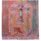 De High Priestess Tarot Card Douchegordijn (Voorkant)