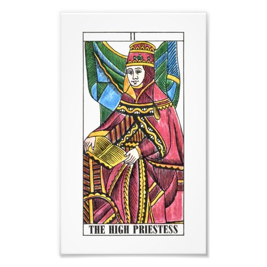 De High Priestess Tarot Card Foto Afdruk (Voorkant)