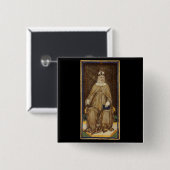 De High Priestess Tarot Card Vierkante Button 5,1 Cm (Voorkant /achterkant)