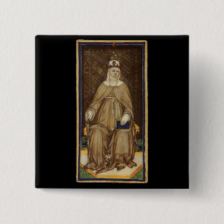 De High Priestess Tarot Card Vierkante Button 5,1 Cm