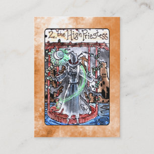 De High Priestess Tarot Card Visitekaartje