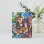 De High Priestess Tarot-kaart van Kaye Talvilahti Briefkaart (Staand voorkant)