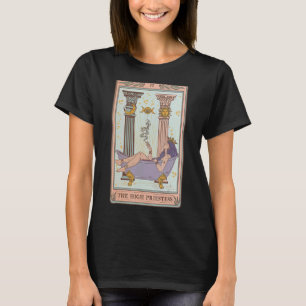 De high Priestess Weed Tarot Card Face Moon Sun A T-shirt