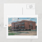 De High School met Faculteit en Studenten Briefkaart (Voorkant / Achterkant)