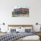 De High School met Faculteit en Studenten Canvas Afdruk (Insitu (Slaapkamer))