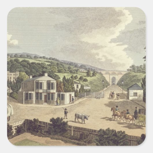 De Highgate Archway Vierkante Sticker (Voorkant)