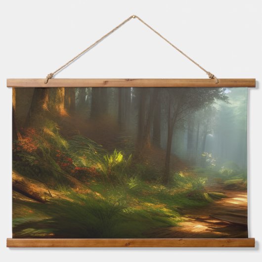 De hiking Trail Digital Art Hangend Wandkleed (Voorkant)