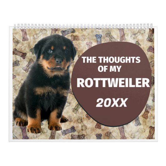 De hilarische gedachten van mijn rottweiler kalender (Hoes)