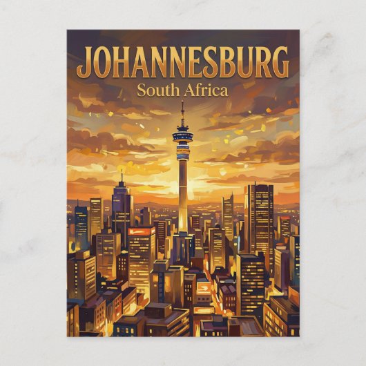 De Hillbrow-toren Zuid-Afrika Briefkaart (Voorkant)