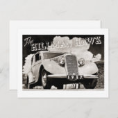 De Hillman Hawk 1937 Briefkaart (Voorkant / Achterkant)