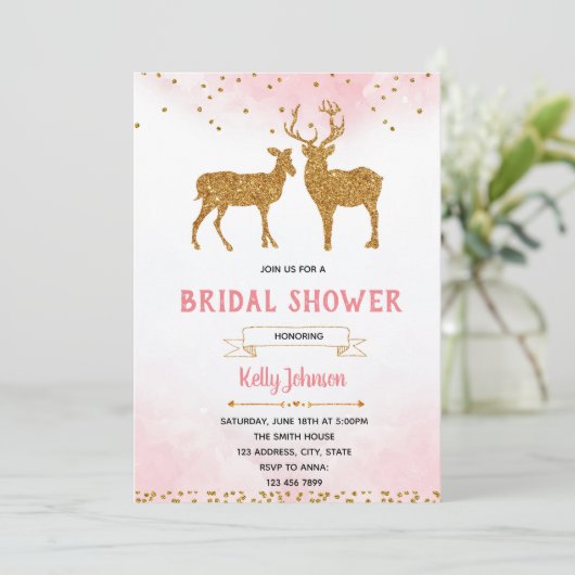 De hinde zegt dat ik het doe uitnodiging voor de d (Staand voorkant)