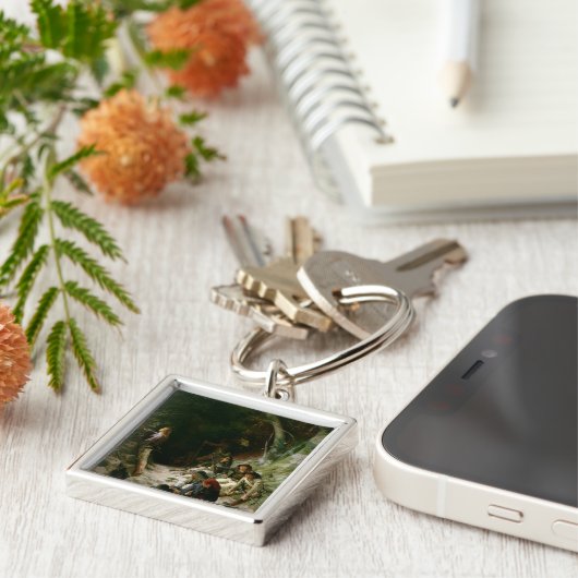 De hinderlaag sleutelhanger (Zijkant)