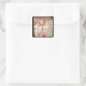 De hinderlaag van de Trojaanse Prins Troilus Vierkante Sticker (Tas)