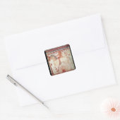 De hinderlaag van de Trojaanse Prins Troilus Vierkante Sticker (Envelop)