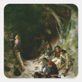 De hinderlaag vierkante sticker (Voorkant)