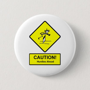 De Hindernissen van de voorzichtigheid Ronde Button 5,7 Cm