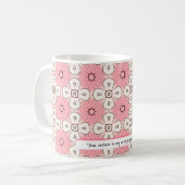 De hindernissen zijn een illusie | ROOS patroon Koffiemok (Voorkant links)