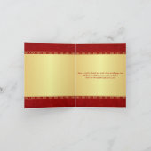 De Hindoese Rode Gouden Sterren van Rollen Ganesh Bedankkaart (Binnen)