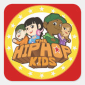 De hiphop Kinder Logo Stickers (Voorkant)