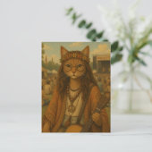 De Hippie Kitty Briefkaart (Staand voorkant)