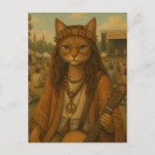 De Hippie Kitty Briefkaart (Voorkant)