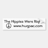De hippies hadden gelijk! bumpersticker (Voorkant)