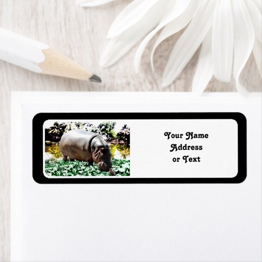 De hippo en de vogel etiket (Insitu)