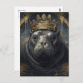 De Hippo Koning Briefkaart (Voorkant / Achterkant)
