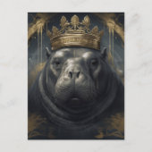 De Hippo Koning Briefkaart (Voorkant)