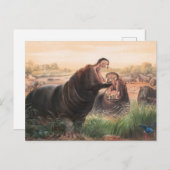 De Hippopotamus van Joseph Wolf Briefkaart (Voorkant / Achterkant)